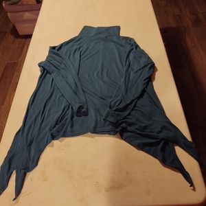 Blueish Green Terra & Sky Long Sleeve Turtleneck Light Sweater